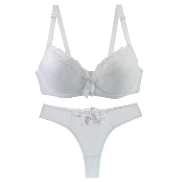 2021 New Sexy Push Up Bra Sets Padded Intimates Lace Thongs Underwear For Women BCDE Cup Plus Size Lingerie Female - Image 5