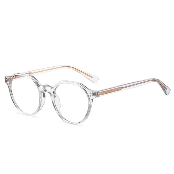 2022 Trending Blue Light Blocking Men's Retro Glasses TR90 Anti Radiation Eyeglasses Women Round Transparent Fashion Eyewear - Image 3