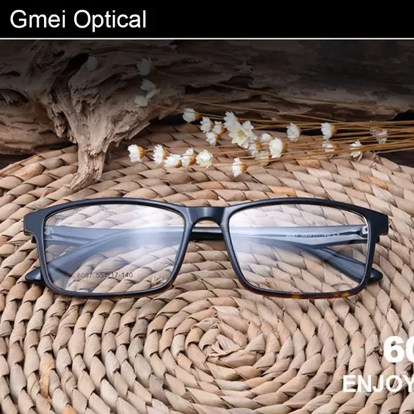 Gmei Optical Rectangular Ultralight TR90 Business Men Glasses Frame Prescription Eyeglasses Frames Women Full Rim Eyewear G6087 - Image 2