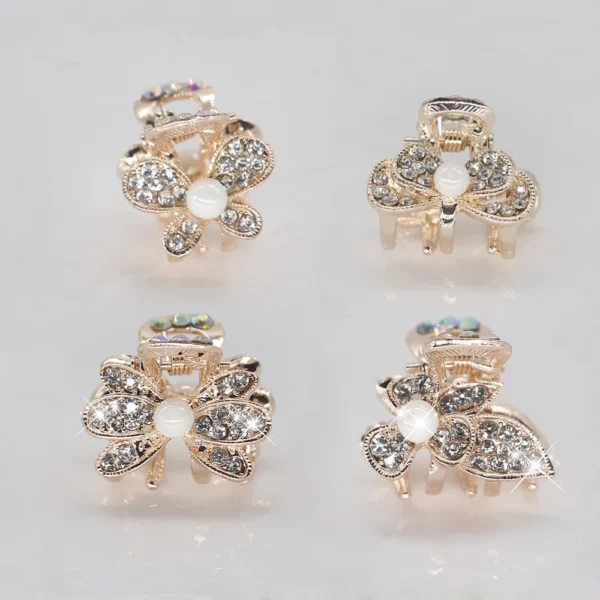 AINAMEISI Mini Hair Crab Claw Clip Hair Jewelry For Women Girls Flower Crystal pearl Hairpins Barrettes Hair Clips Headwear - Image 2
