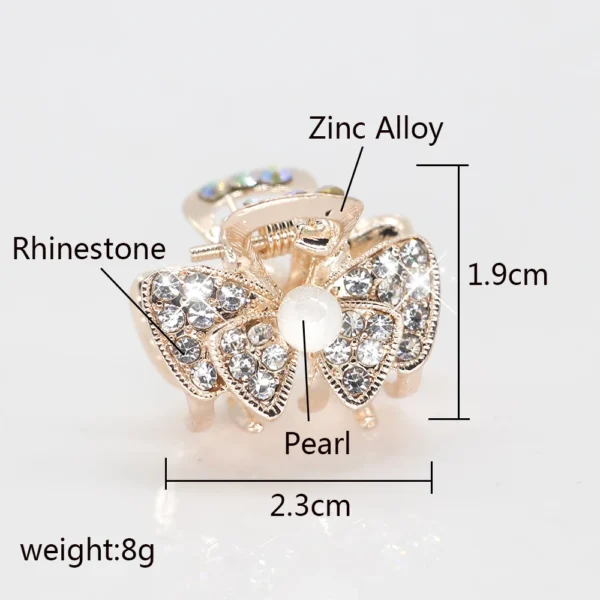 AINAMEISI Mini Hair Crab Claw Clip Hair Jewelry For Women Girls Flower Crystal pearl Hairpins Barrettes Hair Clips Headwear - Image 3