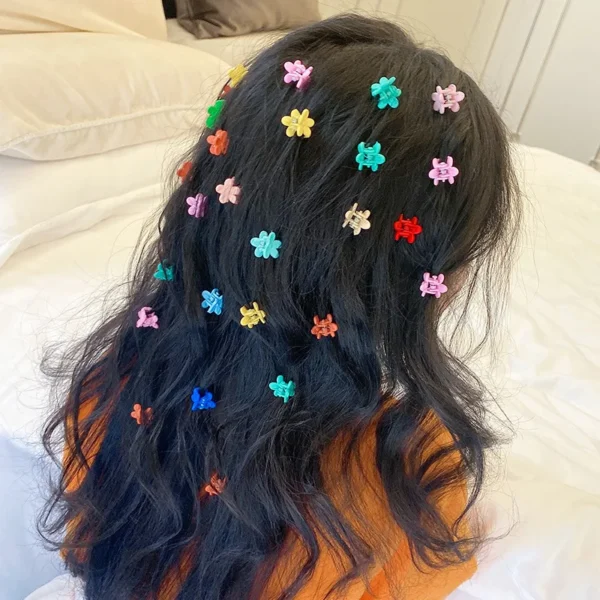 10/20Pcs Girls Cute Cartoons Hair Clips Claw Clip Flower Star Small Hair Claws Children Sweet Hairpins Fashion Hair Accessories - Image 3