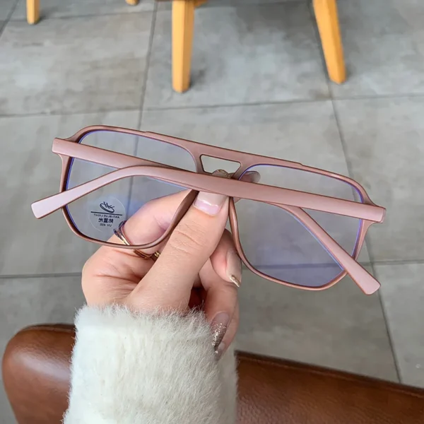 SO&EI Fashion Square Double Bridges TR90 Women Glasses Frame Clear Anti-Blu-Ray Eyewear Retro Men Optical Frame Computer Goggles - Image 6