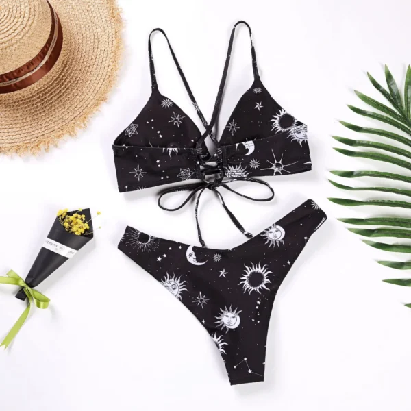 Sunflower Printed Bikini Set Sexy Swimwear Women 2025 Mujer Push Up Padded Biquini Bathers Bandage Bathing Suit Swimsuit Bikini - Image 4