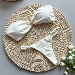 2025 Push Up Micro Bikini Women Swimsuit Female Swimwear Thong Bikinis Set Solid Brazilian Beach Wear Bathing Suit Biquini