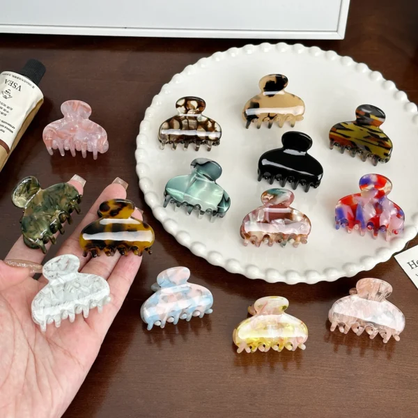 UXSL New Sweet Small Mini Hair Claws Acetate Hair Clips for Women Girl Barrettes Crab Clamp Ponytail Hairpin Fashion Accessories - Image 6