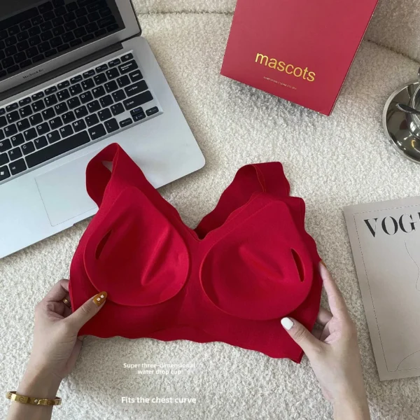 Red Lingerie Set Women's Hot Sale Of The Season New Year Lucky Charm Sexy Gathered Bra Set Four Styles New Marriage Underwear Ch - Image 2