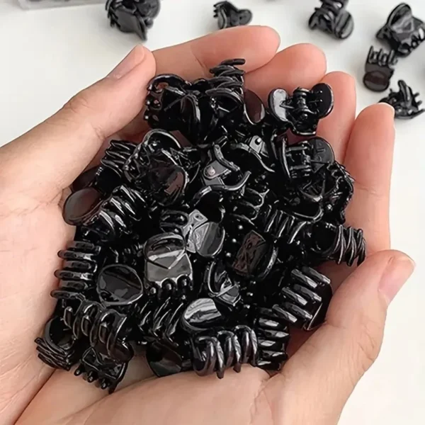 Mini Hair Claw Clips for Women Girls Korean Simple Small Black Transparent Plastic Clips Hairpin Kids Hair Styling Accessories - Image 2