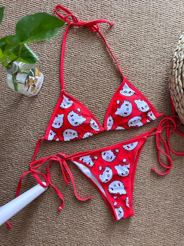 New Hello Kitty Bikini Set 11 Colors Cute Sanrio Swimwear for Girls - Image 6