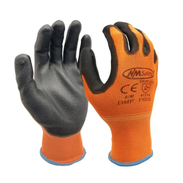 24Pieces/12 Pairs Safety Working Gloves Black Pu Nylon Cotton Glove Industrial Protective Work Gloves NMSafety Brand Supplier - Image 2