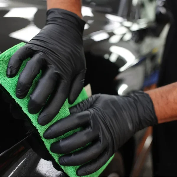 100/50/20PCS Black Nitrile Gloves Disposable Thick Powder Free Cleaning Gloves Textured Kitchen Household Mechanic Tattoo Gloves - Image 3
