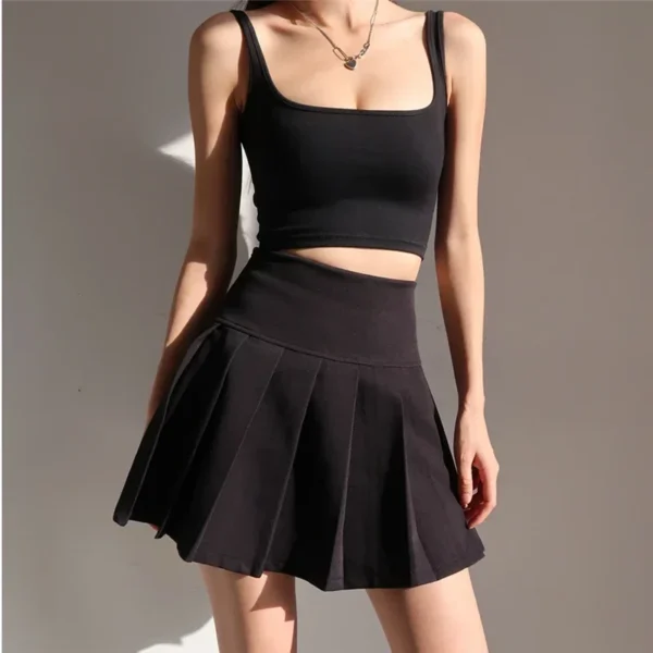 Mini Skirts Womens 2024 Summer Japanese School Pleated Skirts High Waist Kawaii Cute Skirt Uniform Harajuku - Image 6