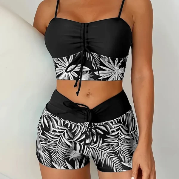Hot Sale Of The Season New Printed Bikini with Mesh Long Sleeve Sun Protection Swimwear Women's Fashionable One-Piece Swimsuit f - Image 2