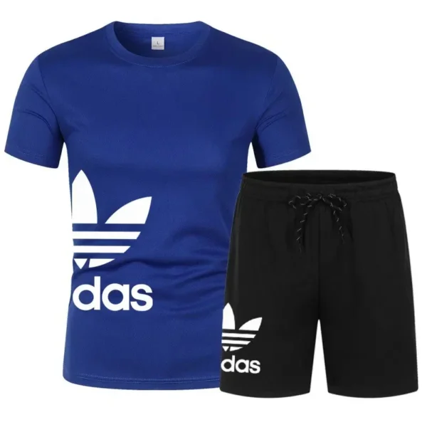 Men's shorts set, two-piece set, luxury designer clothing, fashionable garter, gym, 2025 - Image 2