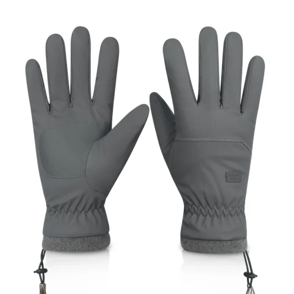 Men's Black Windproof Ski Gloves, Warm Snowboard Gloves, Men's Bicycle, Motorcycle Riding, Winter - Image 6