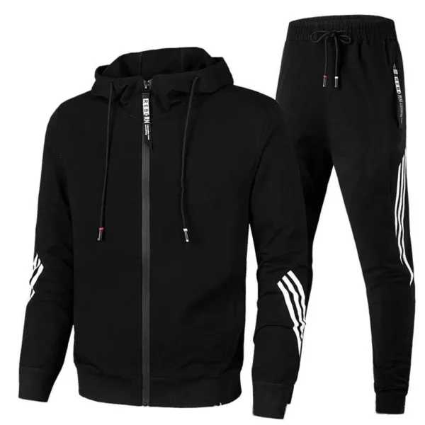 2025 Spring and Autum New Men's Casual Sports Fashion Zipper Hoodie Set Men's and Women's Running Hoodie and Pants Two Piece Set
