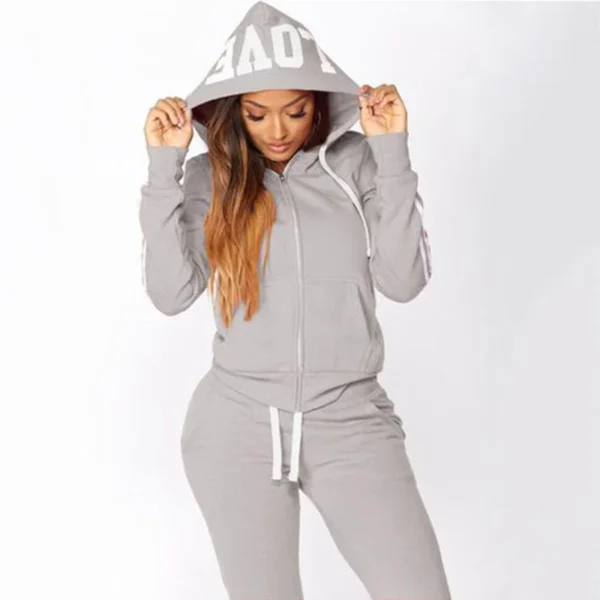 Autumn New Style Woman Tracksuit Zipper Hoodies Sweatpants Urban Casual Fashion Sportswear 2 Piece Set Ladies Sexy Jogger Outfit - Image 4