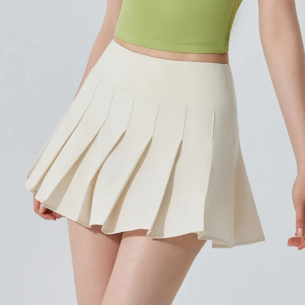 VITALINOVO Womens Girl High Waisted Pleated Tennis Skirt School A-Line Skater Skirts with Lining Shorts Golf Athletic Skort - Image 4