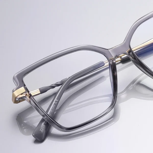 CLLOIO Premium Square Cat Eye Reading Glasses Fashion Women's Large Frame Myopia Glasses Anti Blue Light Prescription Eyeglasses - Image 3