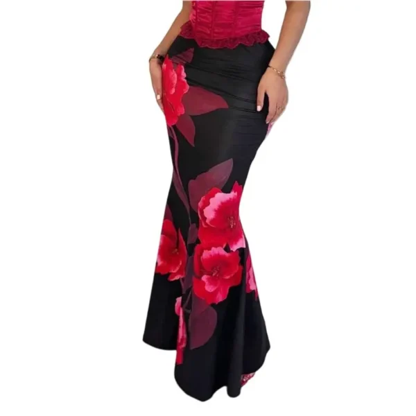 Fashion Butterfly Printed Skirts Womens 2025 Long Skirts For Women Summer Ladies Jupe Bodycon Knit Hip Skirt Beach Saia - Image 5