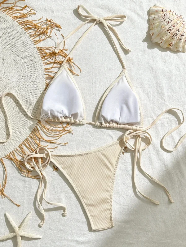 Advanced sense swimsuit female new tethered three point  pure desire swimsuit bikini two-piece swimsuit