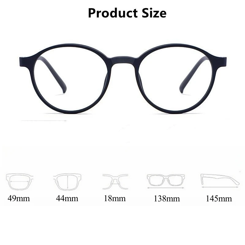 YIMARUILI Ultra-light Retro Round Titanium Alloy Eyeglasses Frame Men and Women Flexible TR90 Optical Prescription Glasses 3050 - Image 5