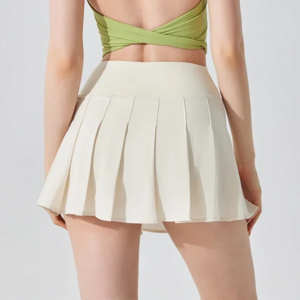 VITALINOVO Womens Girl High Waisted Pleated Tennis Skirt School A-Line Skater Skirts with Lining Shorts Golf Athletic Skort - Image 3