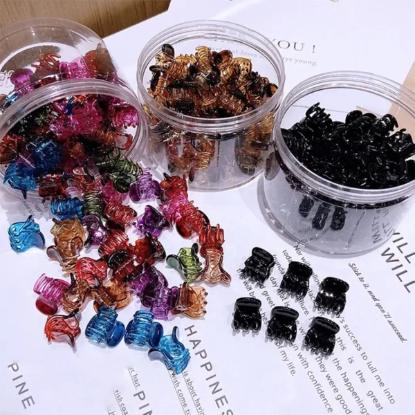 Mini Hair Claw Clips for Women Girls Korean Simple Small Black Transparent Plastic Clips Hairpin Kids Hair Styling Accessories - Image 5