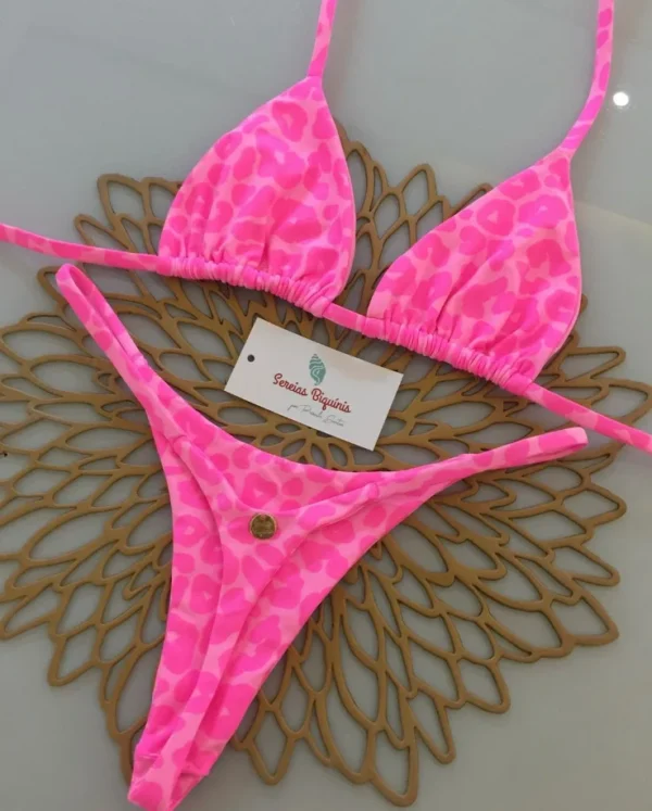 Bikini Women Brazilian Bikini Set Print Sexy Lace Swimsuit Beach Wading Sport Split Rope Triangle Bikinis Set Swimwear Women - Image 5