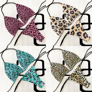 Fashion  bikini suit women's two-piece swimsuit leopard print summer ladies beachwear push-up swimsuit women's clothing