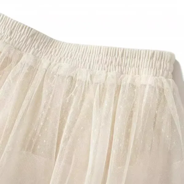 Women's High Waisted Slimming Sand Cake Skirt, Half Skirt, High-End Feeling Gauze, Long Skirt, Summer, , 2025 Hundred fold skirt - Image 2