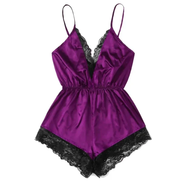 Sexy Lingerie Sleepwear Sling Silky Comfortable Nightwear Womens Silk Satin Sleeveless Robe Kimono Robe Short Bathrobe Pajamas - Image 2
