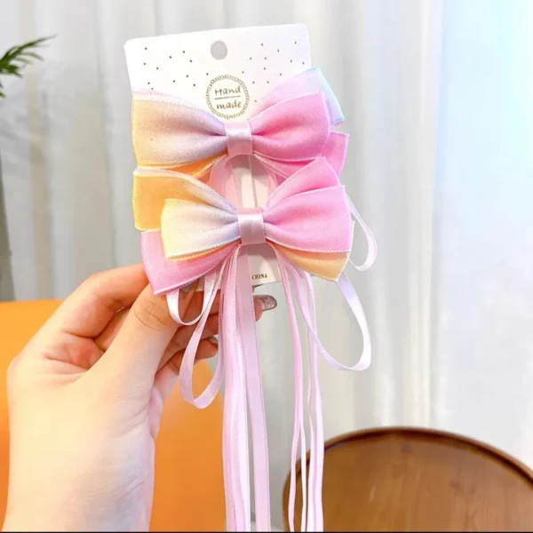 New Chinese Style Gradient Bow Tassel Hairpins Children Sweet Girls Lovely Hair Clips Women Barrettes Hairgrips Hair Accessories - Image 3