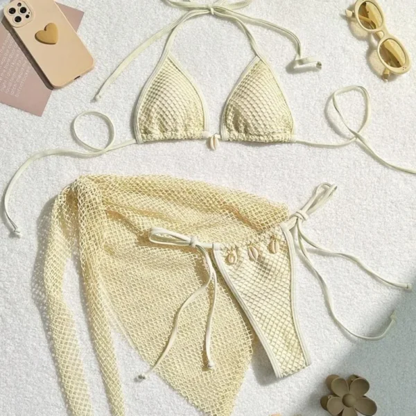 2025  Bikinis Female Swimsuits Women's Three-Piece Swimwear Beach Swim Wear Bathing Suits Brazilian Bikini Set Pool Bather - Image 3