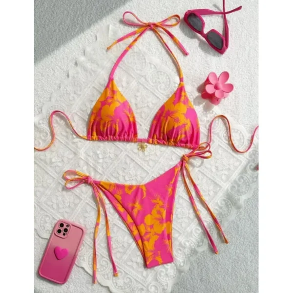 Printed SwimsuitbikiniHigh-end two-piece swimsuit set women - Image 6