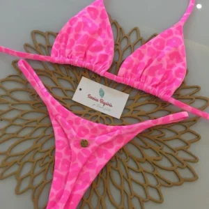 Print Bikini Sets Halter Lace-up Tops Thongs Beach Style Bathing Suit Y2k Swimsuits Women Beachwear Купальник Женский 2025