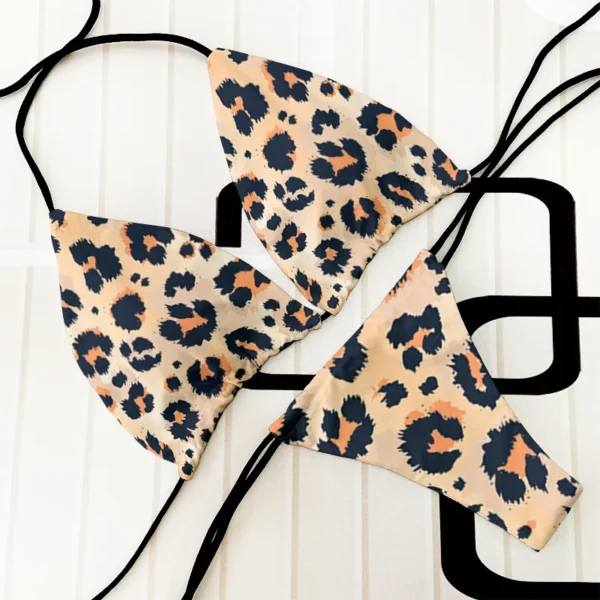 Fashion  bikini suit women's two-piece swimsuit leopard print summer ladies beachwear push-up swimsuit women's clothing - Image 4