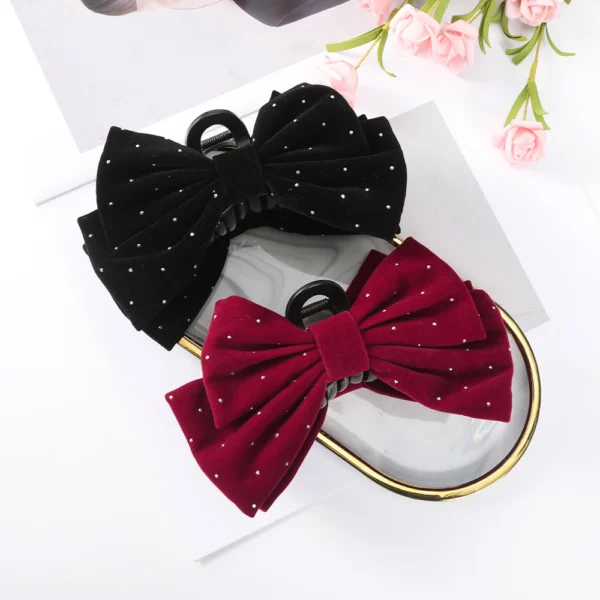 16CM Large Bow Hair Claw Crab Women French Temperament Hairpin Hair Clip For Gils Ponytail Hair Accessories Clip Crab Hairpin - Image 2