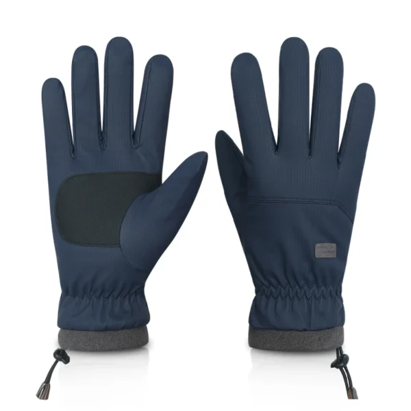 Men's Black Windproof Ski Gloves, Warm Snowboard Gloves, Men's Bicycle, Motorcycle Riding, Winter - Image 5