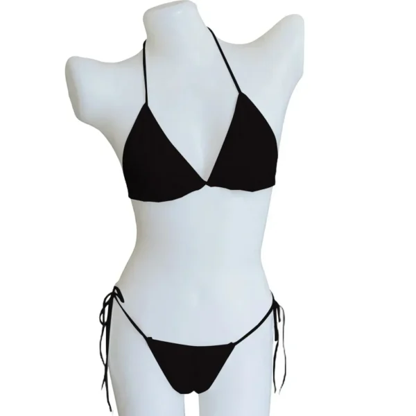 Swimsuit Micro-Bikinis Women BreathableSwimwear High Cut Bathing Suits Push Up Biquinis Bandage Beachwear Solid Bikini Sets