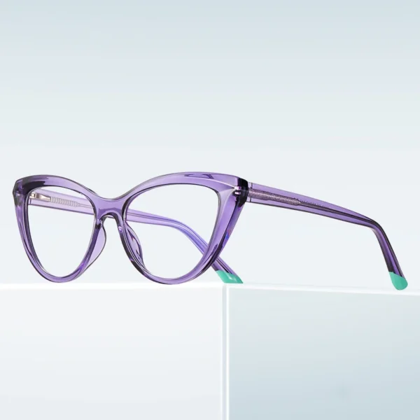 CLLOIO Stylish Cat-eye Frame Women Computer Anti Blue Light Reading Glasses Customizable Prescription Myopia Hyperopia Glasses - Image 4