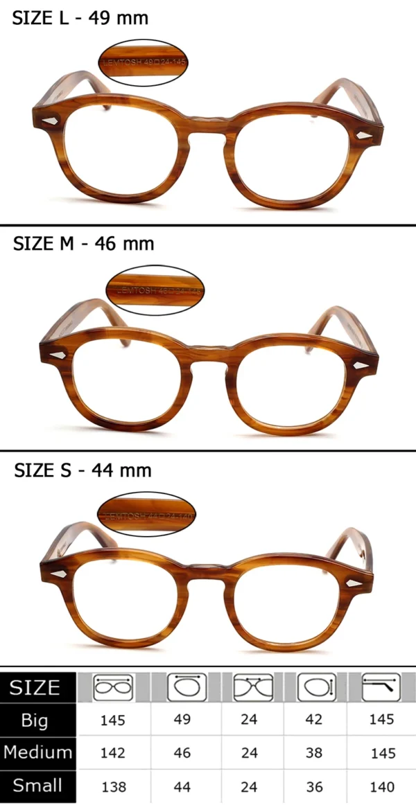 Johnny Depp Lemtosh Eyeglasses Frame Men Optical Glasses Women Computer Goggles Clear Lens Luxury Brand Vintage Acetate Frame - Image 4