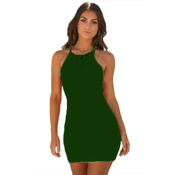 Summer New Party Club Dress Women Clothes Sexy Sleeveless Tank Slim Ladies Dresses Mini Short Bodycon Dress Vestidos - Image 4