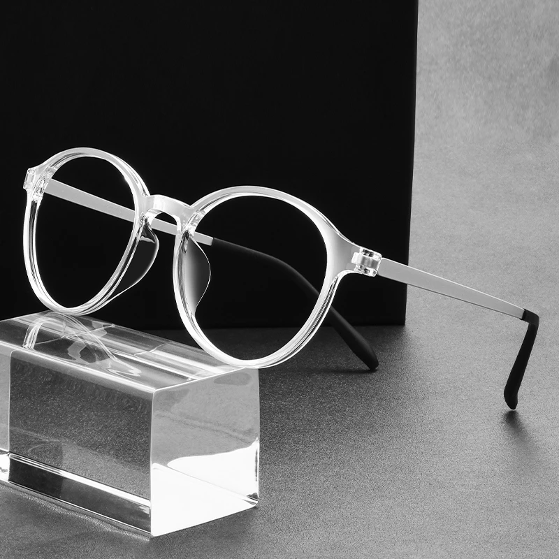 YIMARUILI Ultra-light Retro Round Titanium Alloy Eyeglasses Frame Men and Women Flexible TR90 Optical Prescription Glasses 3050 - Image 6