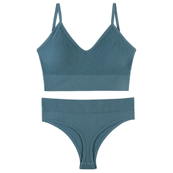 Women Underwear Set Wireless Lingerie Panties Bra Sexy G-String Seamless Tank Crop Top Brassiere New - Image 5