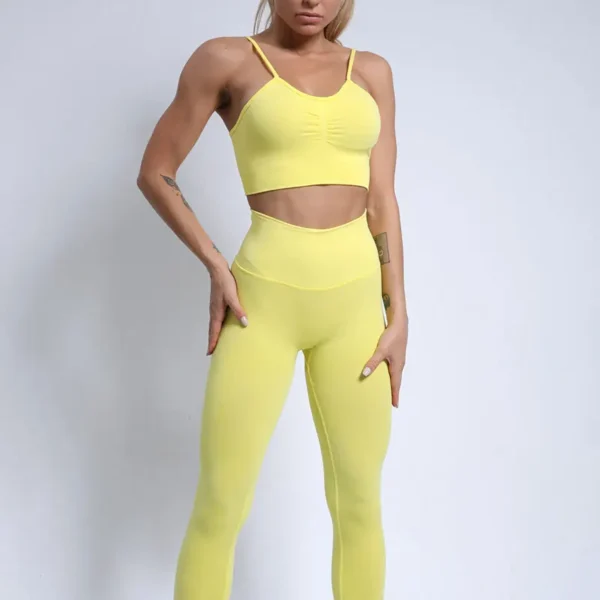 Women's Tracksuit Suit For Fitness Sports Top Yoga Clothes Leggings Women Gym Set Sprorts Bra Seamless Butt Lifting Legggins - Image 4
