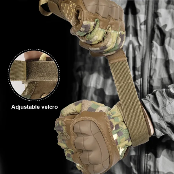 Touch Screen Cycling Gloves PU Leather Tactical Airsoft Hunting Shooting Hiking Bicycle Outdoor Sport Riding Bike Protective Men - Image 6