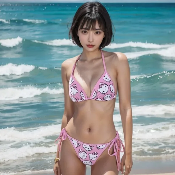 New Hello Kitty Bikini Set 11 Colors Cute Sanrio Swimwear for Girls - Image 3
