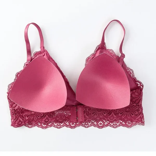 Push Up Bra Set Women Sexy Lingerie Floral Lace Wire Free Bralette Female Low Rise Panties Sexy Briefs Underwear Intimates - Image 6