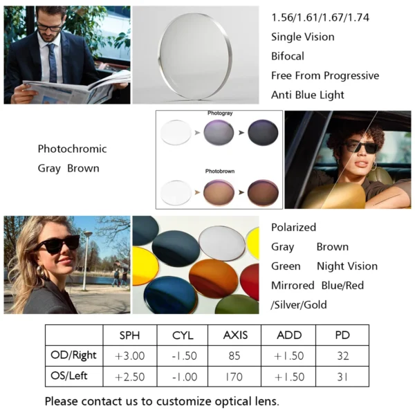 Comfortable Rectangular Men Business Full Rim Spectacle Large Browline Metal Glasses Frame For Optical Prescription Lenses - Image 5